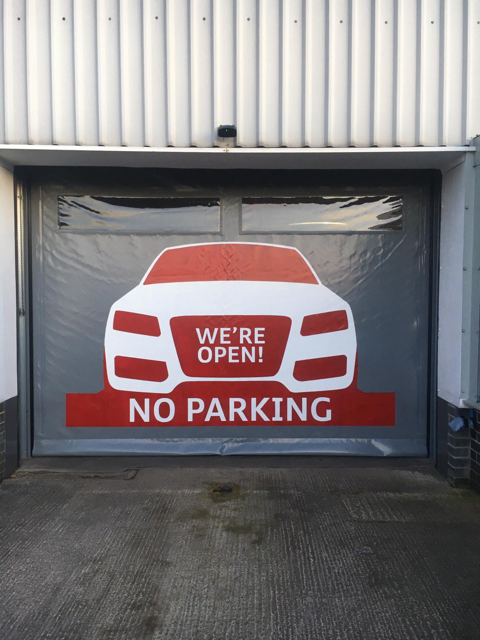 Zip Door Installation at RS Autotechnik in Gloucestershire